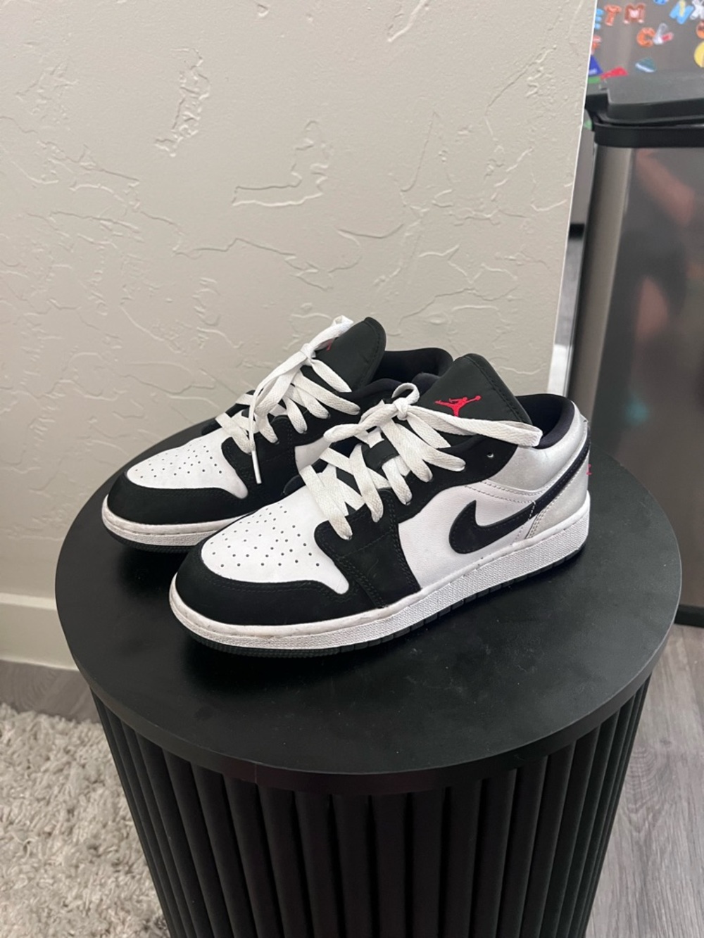 Jordan 1 Low Men's Sneakers in Black and White